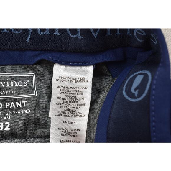 Vineyard Vines On The Go Blue Stretch Pants Regular Size 31x32 Golf Stretch - Picture 2 of 8